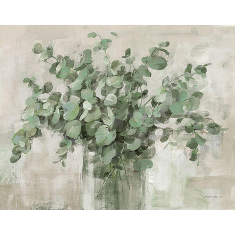 Scented Eucalyptus Neutral White Modern Wood Framed Art Print by Nai, Danhui