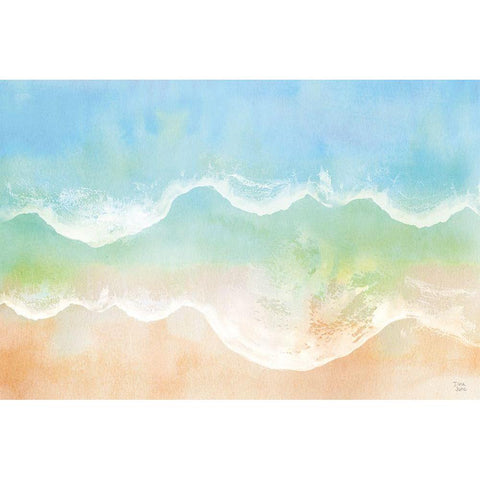 Ocean Breeze VII White Modern Wood Framed Art Print by June, Dina