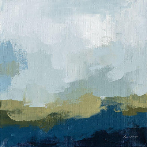 Peak White Modern Wood Framed Art Print with Double Matting by Munger, Pamela