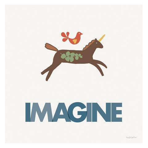 Imagine White Modern Wood Framed Art Print with Double Matting by Charro, Mercedes Lopez