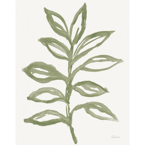 Nature in Sage II White Modern Wood Framed Art Print by Schlabach, Sue