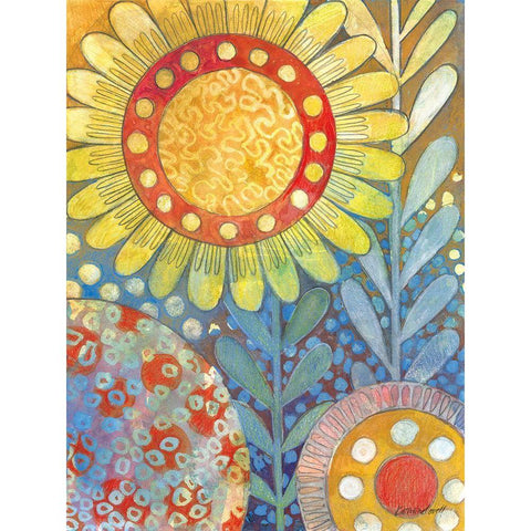 Summer Profusion I Gold Ornate Wood Framed Art Print with Double Matting by Lovell, Kathrine