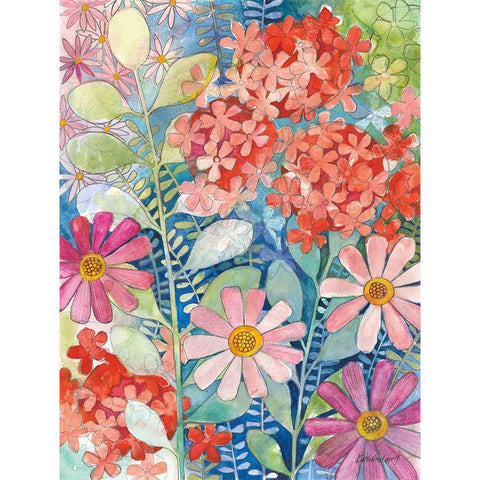 Summer Profusion III Black Modern Wood Framed Art Print by Lovell, Kathrine