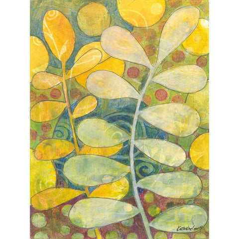 Rising Green II Black Modern Wood Framed Art Print by Lovell, Kathrine