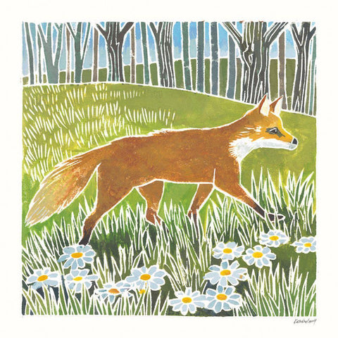 Wild Woodland I White Modern Wood Framed Art Print with Double Matting by Lovell, Kathrine