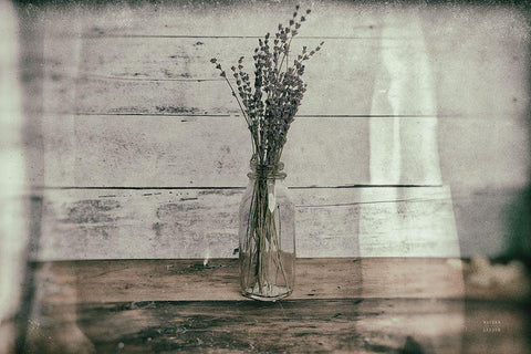 Cottage Lavender I Black Ornate Wood Framed Art Print with Double Matting by Larson, Nathan