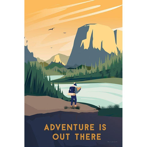 Wild Adventure III Black Modern Wood Framed Art Print with Double Matting by Escalante, Omar