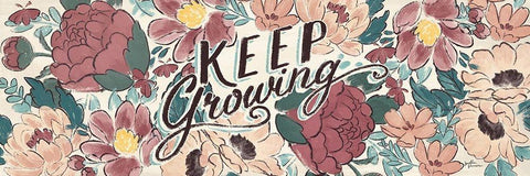 Keep Growing I Panel Black Ornate Wood Framed Art Print with Double Matting by Penner, Janelle