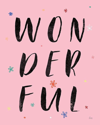 Colorful Bold Words I Black Ornate Wood Framed Art Print with Double Matting by Marshall, Laura