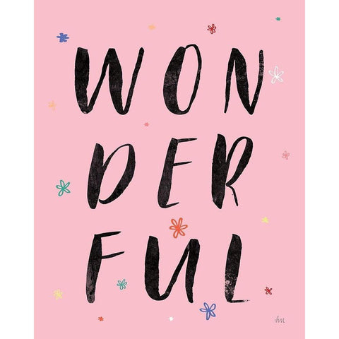 Colorful Bold Words I Black Modern Wood Framed Art Print with Double Matting by Marshall, Laura