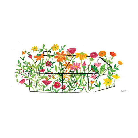 Greenhouse Blooming II Gold Ornate Wood Framed Art Print with Double Matting by Zaman, Farida