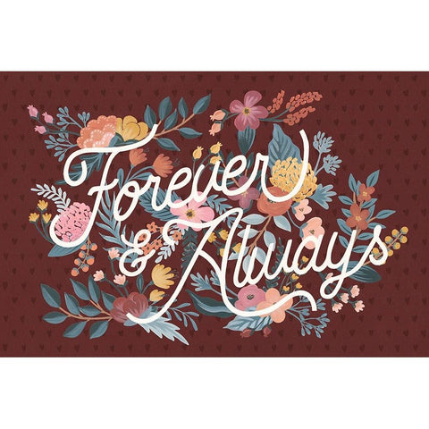 Love Letters II Forever Black Modern Wood Framed Art Print by Marshall, Laura