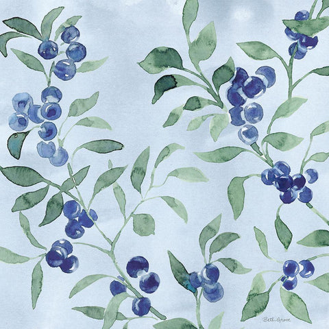 Indigo Petals VII Black Ornate Wood Framed Art Print with Double Matting by Grove, Beth