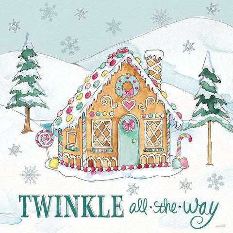 Holiday Trimmings IV White Modern Wood Framed Art Print with Double Matting by Tavoletti, Anne