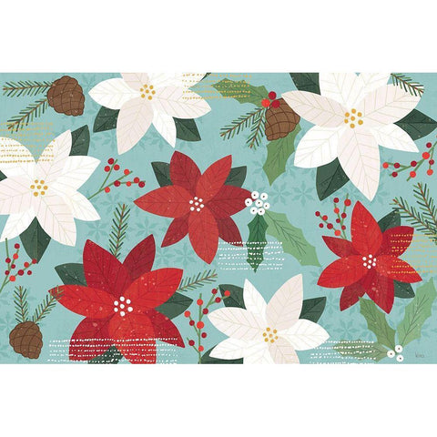 Mod Holiday I Black Modern Wood Framed Art Print with Double Matting by Charron, Veronique