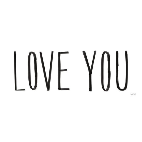 Valentines III Love You White Modern Wood Framed Art Print by York, Leah