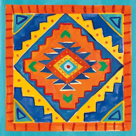 Mucho Caliente VIII White Modern Wood Framed Art Print by Zaman, Farida