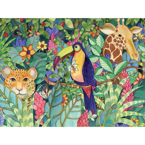 Jungle Gold Ornate Wood Framed Art Print with Double Matting by McKenna, Kathleen Parr