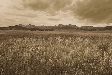 Sawtooth Mountains Idaho II Dark White Modern Wood Framed Art Print with Double Matting by Majchrowicz, Alan