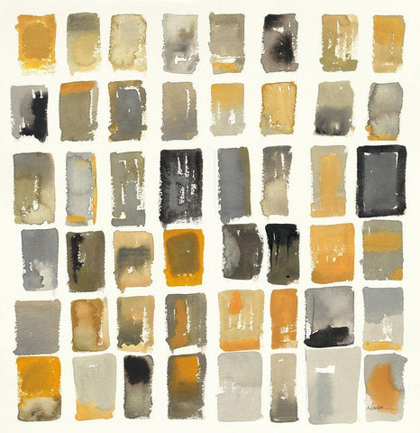 City Windows II Autumn White Modern Wood Framed Art Print with Double Matting by Novak, Shirley