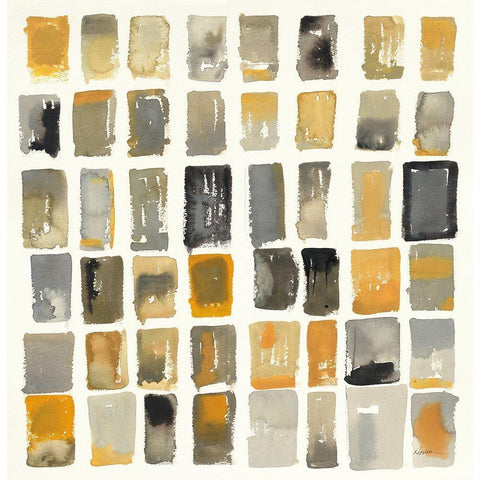 City Windows II Autumn Gold Ornate Wood Framed Art Print with Double Matting by Novak, Shirley