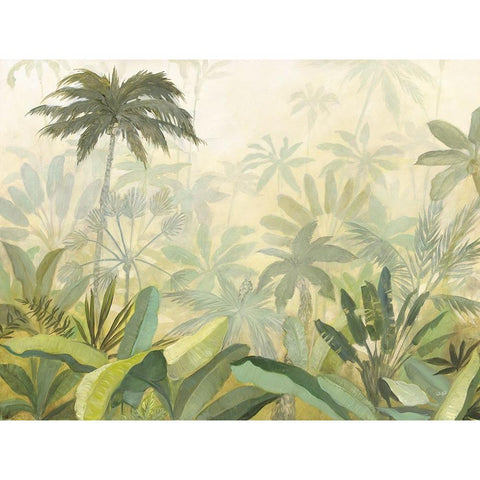 Lush Tropics White Modern Wood Framed Art Print by Purinton, Julia