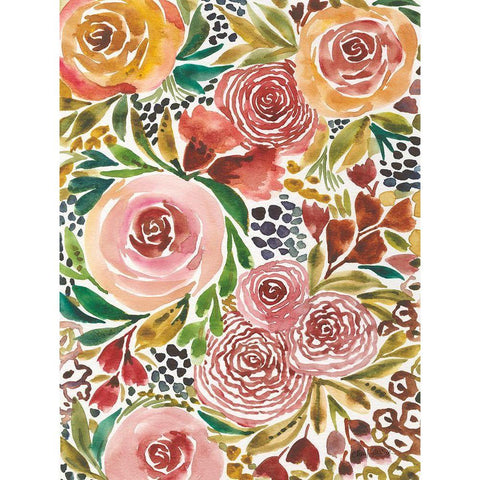 Full Bloom III White Modern Wood Framed Art Print by Warrick, Cheryl