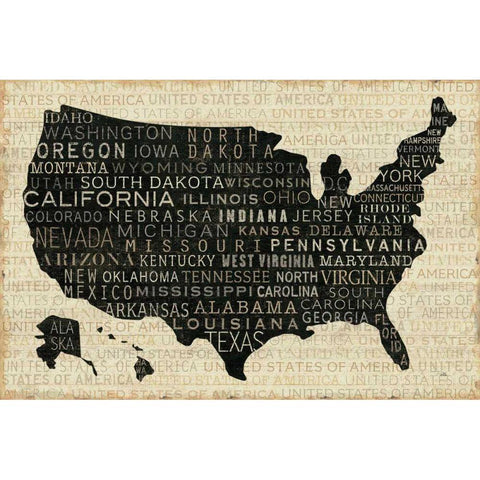 USA V Black Modern Wood Framed Art Print by Pela Studio