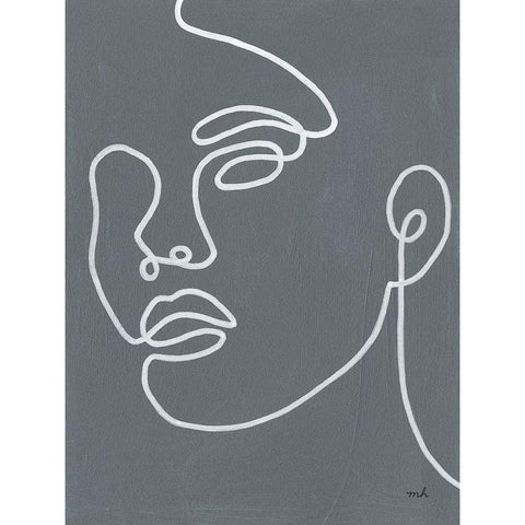 About Face II Black Modern Wood Framed Art Print by Hershey, Moira