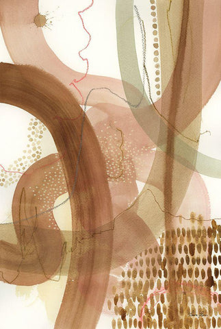 Path to Happiness Black Ornate Wood Framed Art Print with Double Matting by Horn, Laura