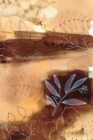 Subtle Autumn Black Ornate Wood Framed Art Print with Double Matting by Horn, Laura