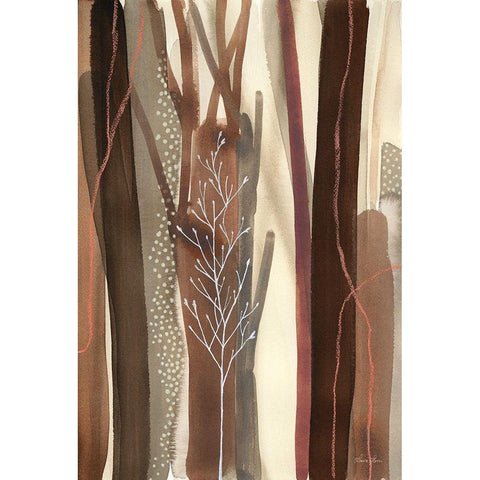 Woodland Awakening White Modern Wood Framed Art Print by Horn, Laura