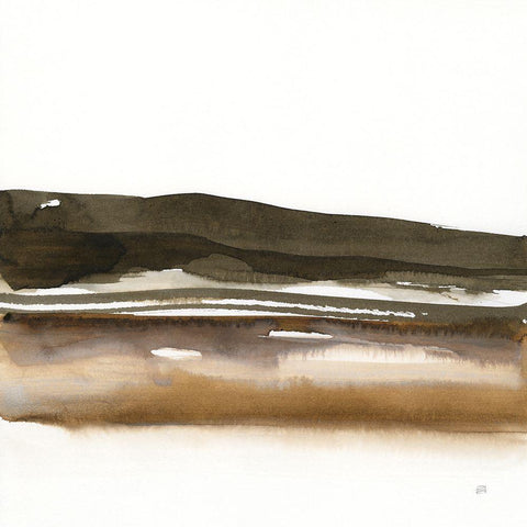 Marsh II White Modern Wood Framed Art Print with Double Matting by Paschke, Chris