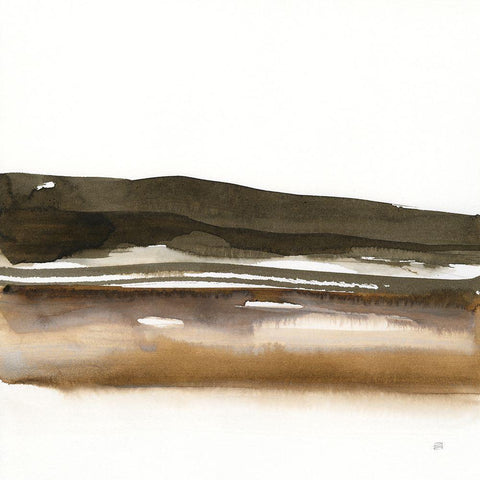 Marsh II Black Modern Wood Framed Art Print with Double Matting by Paschke, Chris