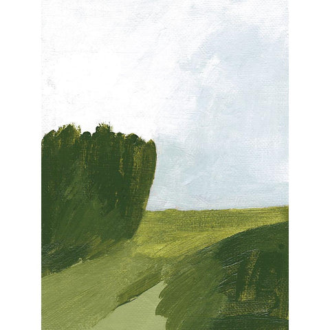 Lotts Lane Blue Black Modern Wood Framed Art Print by Mack, Lynn