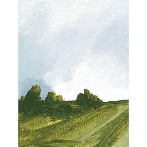 Blue Lane Black Modern Wood Framed Art Print by Mack, Lynn