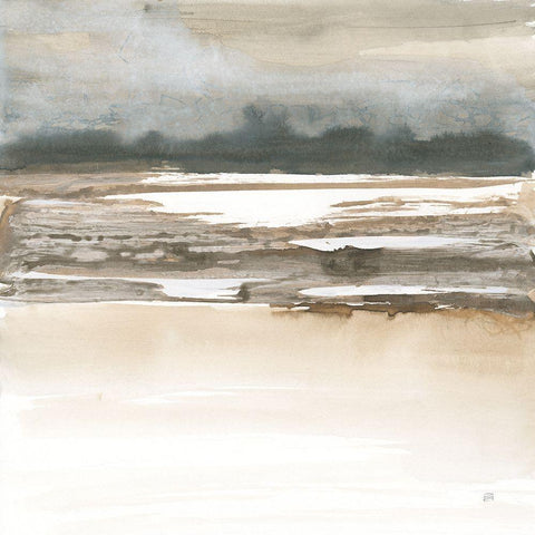 Arctic Thaw II Black Modern Wood Framed Art Print with Double Matting by Paschke, Chris