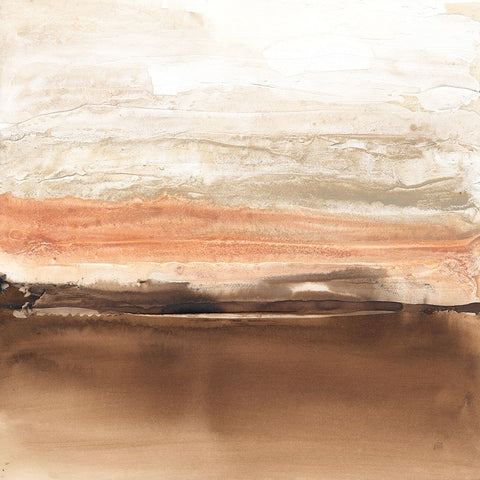 Sand Shadows II White Modern Wood Framed Art Print with Double Matting by Paschke, Chris