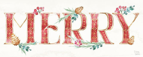 Holiday Sparkle V White Modern Wood Framed Art Print with Double Matting by June, Dina