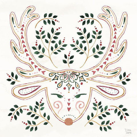 Holiday Sparkle IX White Modern Wood Framed Art Print by June, Dina