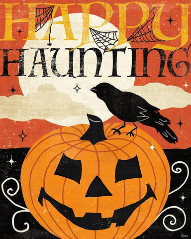 Halloween is Calling IV White Modern Wood Framed Art Print with Double Matting by Charron, Veronique