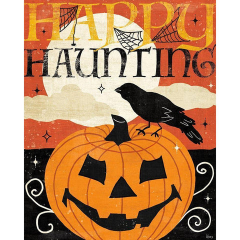 Halloween is Calling IV Black Modern Wood Framed Art Print by Charron, Veronique