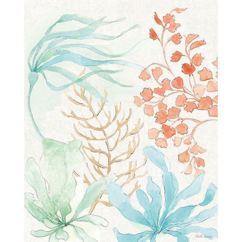 Seaside IV White Modern Wood Framed Art Print by Grove, Beth