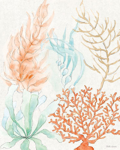 Seaside V Black Ornate Wood Framed Art Print with Double Matting by Grove, Beth