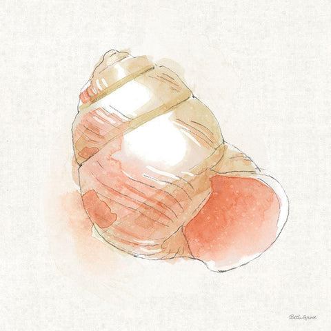 Seaside VII Black Modern Wood Framed Art Print with Double Matting by Grove, Beth