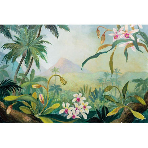 Dreamy Tropics Gold Ornate Wood Framed Art Print with Double Matting by Purinton, Julia