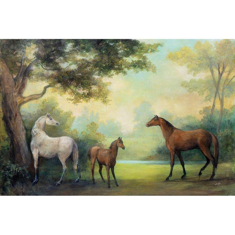 Near the Pasture Black Modern Wood Framed Art Print with Double Matting by Purinton, Julia