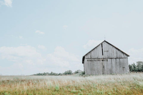 Hideout White Modern Wood Framed Art Print with Double Matting by Larson, Nathan