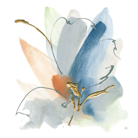 Color Spray II Black Modern Wood Framed Art Print with Double Matting by Paschke, Chris