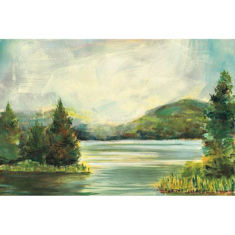 Silver Lake Light Crop White Modern Wood Framed Art Print by Schlabach, Sue